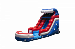 16ft20Stars20n20Stripes20Water20Slide 1 439989343 big 1678892215 #15 Red, White and Blue 15' Waterslide with Pool