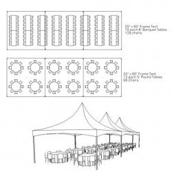 20x60 seating201 1687208712 20X60 HIGH PEAK FRAME TENT