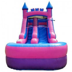 # 6 Pink and Purple 13' Water Slide with Pool