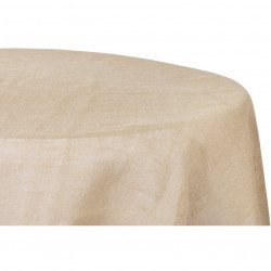 Burlap Round Tablecloth Natural Tan CU 1b9a522f 1821 4045 863f 95ea0b7306f5 1708629762 Burlap 120" Round Tablecloth - Natural Tan