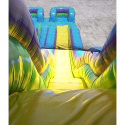 24 foot inflatable water slide dual lane rainbow2 1715702895 #28 24' Retro Rainbow Double Bay Inflatable Water Slide 45'