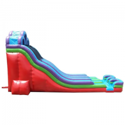 24 foot inflatable water slide dual lane rainbow3 1715702894 #28 24' Retro Rainbow Double Bay Inflatable Water Slide 45'