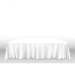 70X120 POLYESTER WHITE LINEN