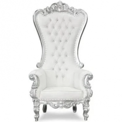 White and Silver Throne Chairs