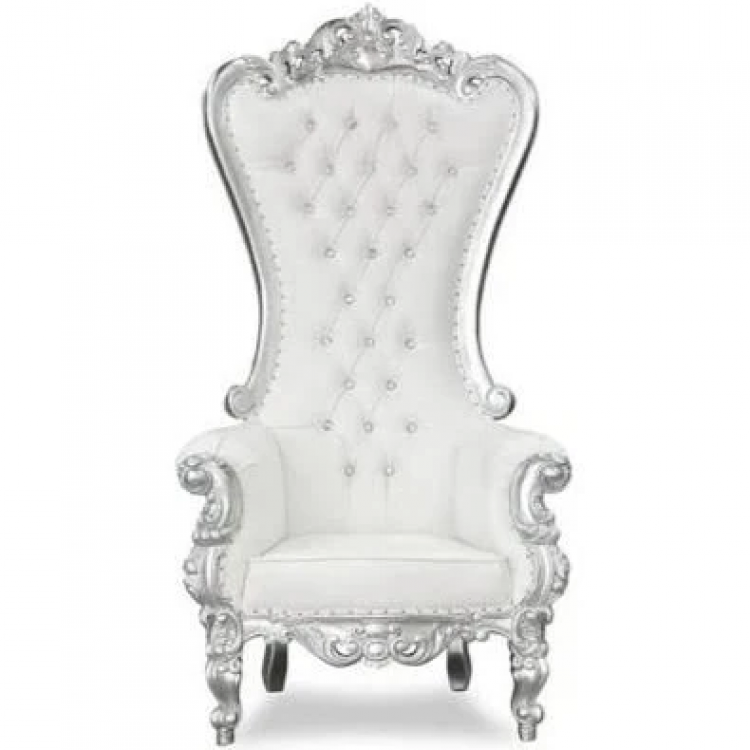 White and Silver Throne Chairs