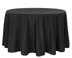 120 round black table cloths