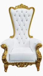 White and Gold Throne Chairs