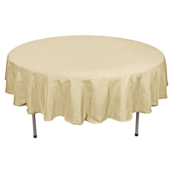 90 round table cloths champagne