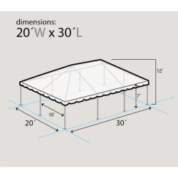 dim 20x30 Frame Tent